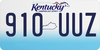KY license plate 910UUZ