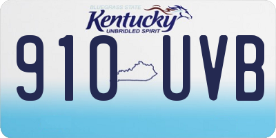 KY license plate 910UVB