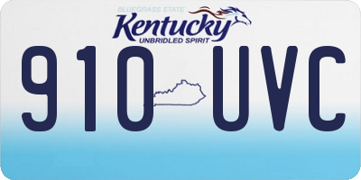KY license plate 910UVC