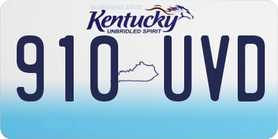 KY license plate 910UVD