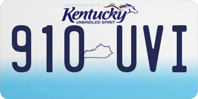 KY license plate 910UVI