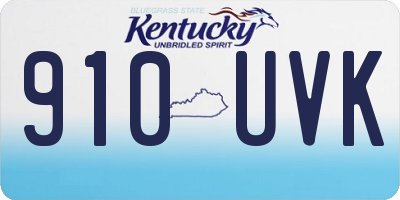 KY license plate 910UVK