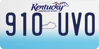 KY license plate 910UVO