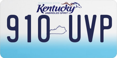 KY license plate 910UVP