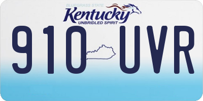 KY license plate 910UVR