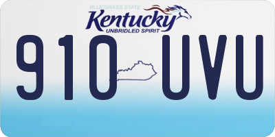 KY license plate 910UVU