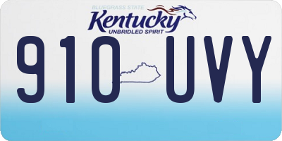 KY license plate 910UVY