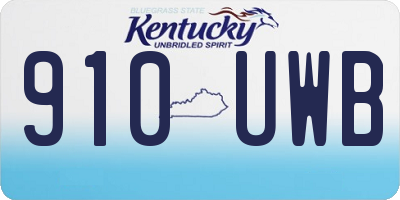 KY license plate 910UWB
