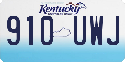 KY license plate 910UWJ