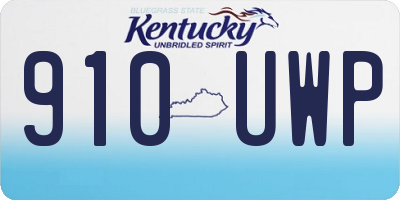 KY license plate 910UWP