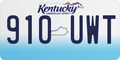 KY license plate 910UWT