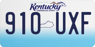 KY license plate 910UXF