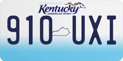 KY license plate 910UXI