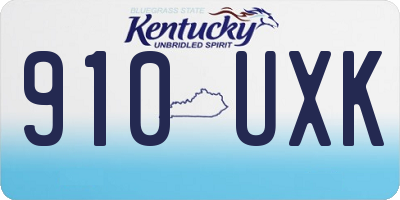 KY license plate 910UXK