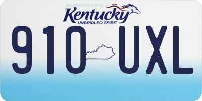 KY license plate 910UXL