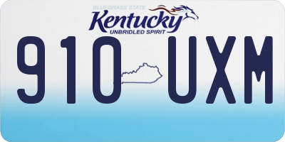 KY license plate 910UXM