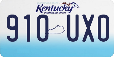 KY license plate 910UXO