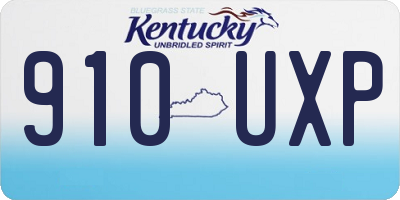 KY license plate 910UXP
