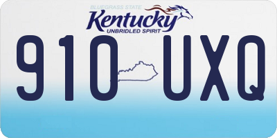 KY license plate 910UXQ