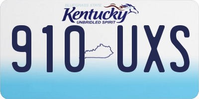 KY license plate 910UXS