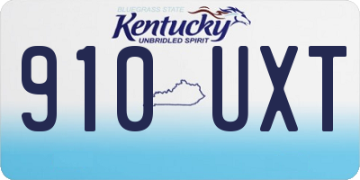 KY license plate 910UXT