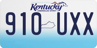 KY license plate 910UXX