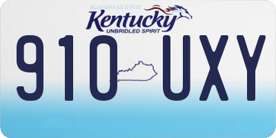 KY license plate 910UXY