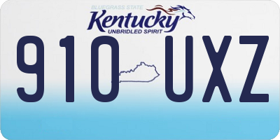 KY license plate 910UXZ