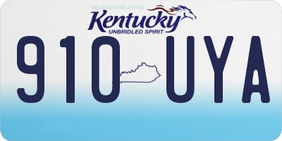 KY license plate 910UYA