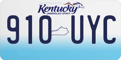 KY license plate 910UYC