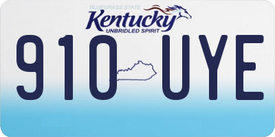 KY license plate 910UYE