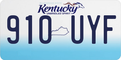 KY license plate 910UYF
