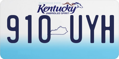 KY license plate 910UYH