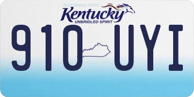 KY license plate 910UYI