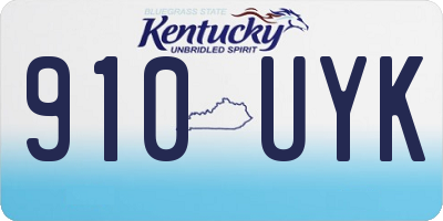KY license plate 910UYK