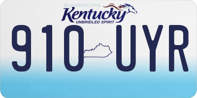 KY license plate 910UYR