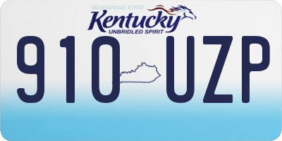 KY license plate 910UZP