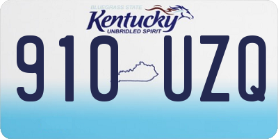 KY license plate 910UZQ