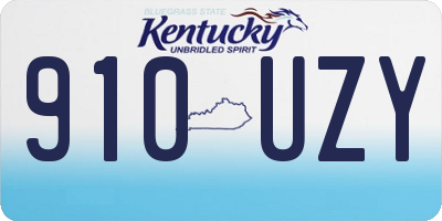KY license plate 910UZY
