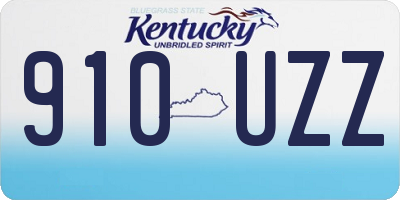 KY license plate 910UZZ