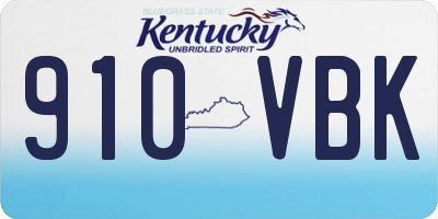 KY license plate 910VBK