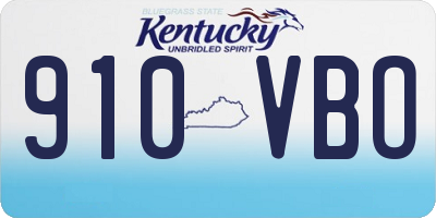 KY license plate 910VBO