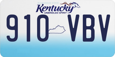 KY license plate 910VBV
