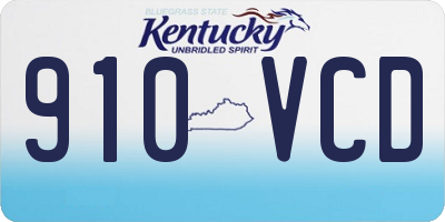 KY license plate 910VCD