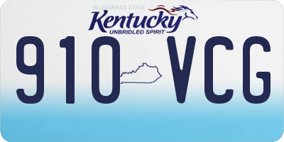 KY license plate 910VCG