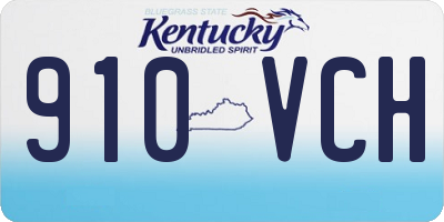 KY license plate 910VCH