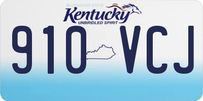 KY license plate 910VCJ