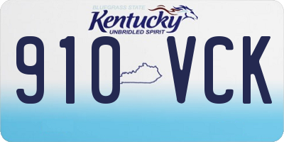 KY license plate 910VCK