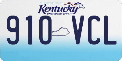 KY license plate 910VCL
