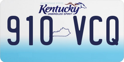 KY license plate 910VCQ